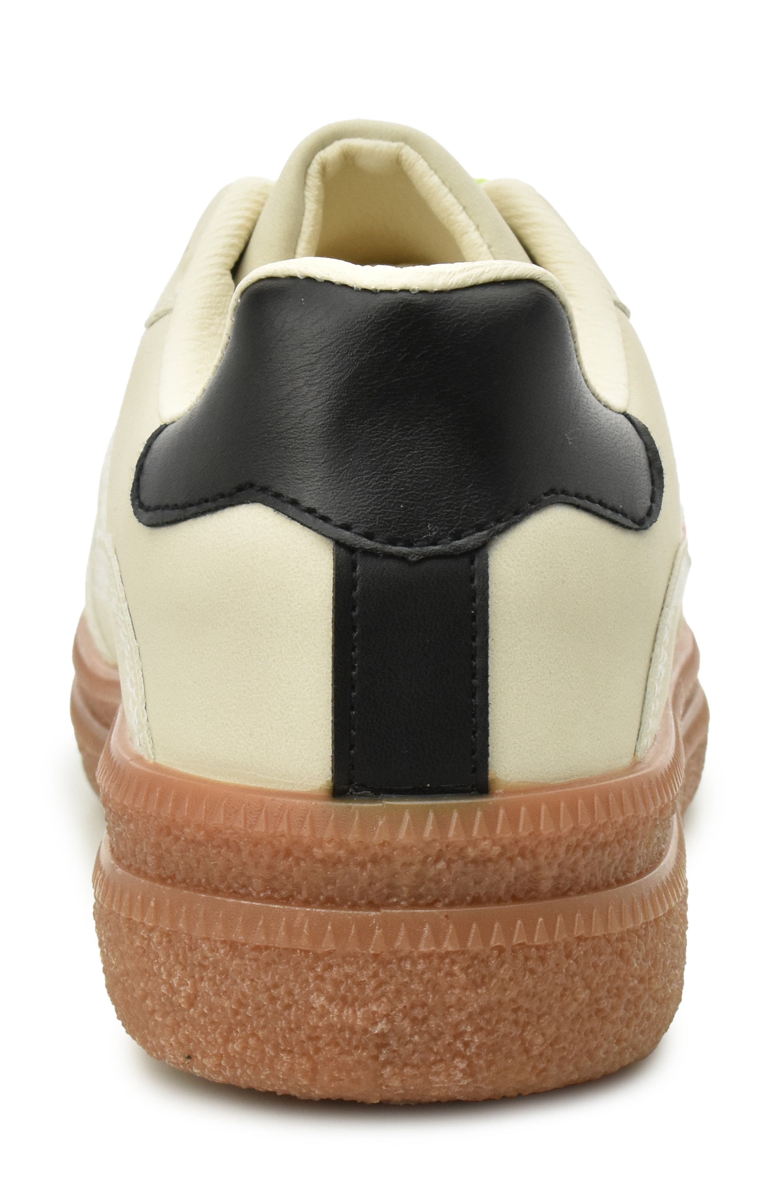 Nicole Miller Low Top Crepe Sole Sneaker, Alternate, color, White Pink Black