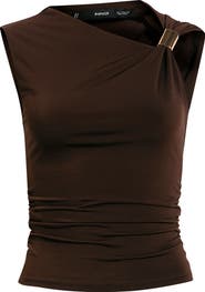 MANGO Asymmetric Sleeveless Top