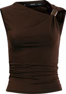 MANGO Asymmetric Sleeveless Top