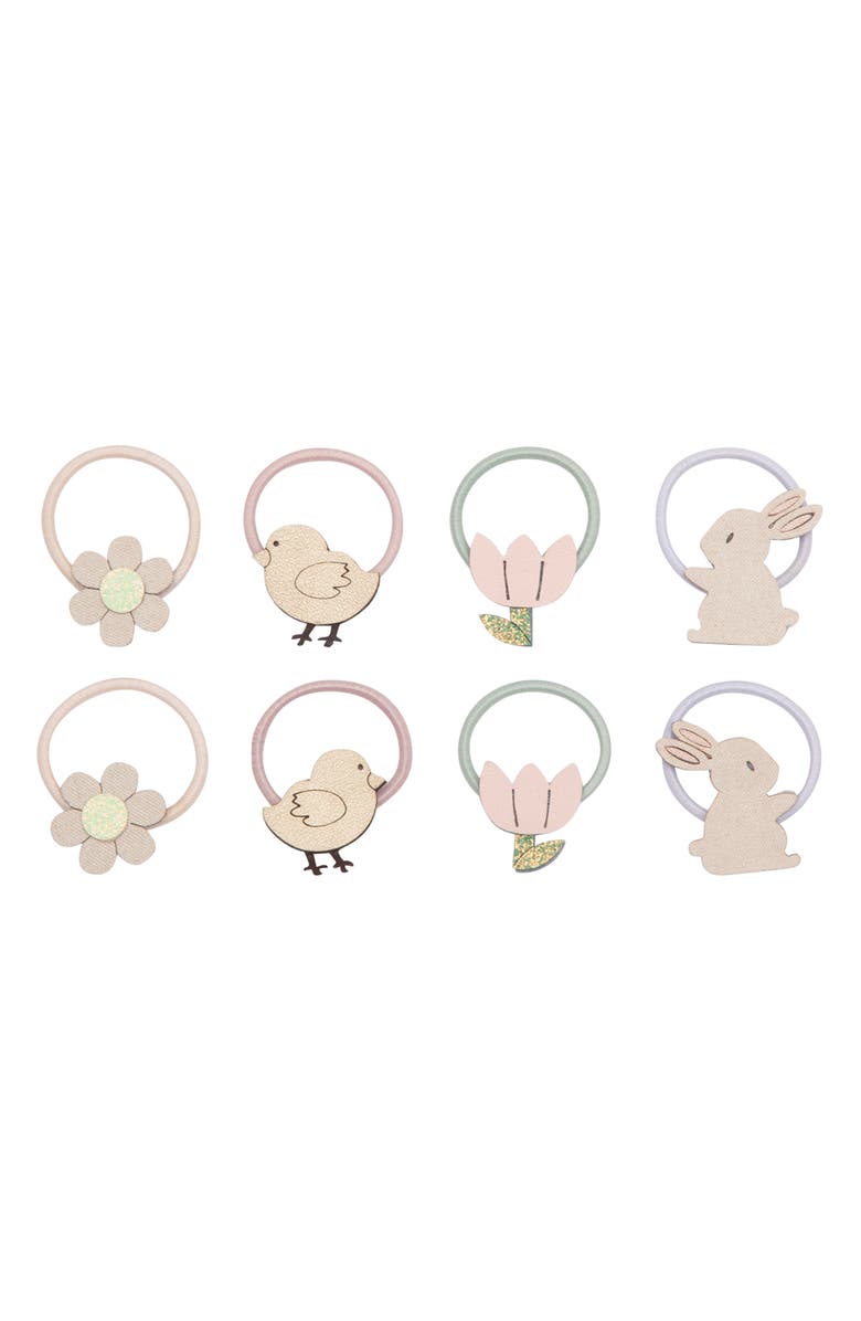 Mimi & Lula Kids' Easter 8-Pack Ponytail Holders, Main, color, Pink