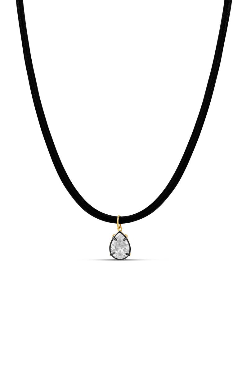 SHYMI Pear Cubic Zirconia Pendant Necklace, Main, color, 