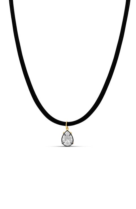Pear Cubic Zirconia Pendant Necklace