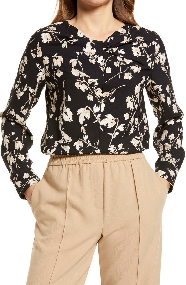 Nordstrom Twist Neck Blouse, Main, color,