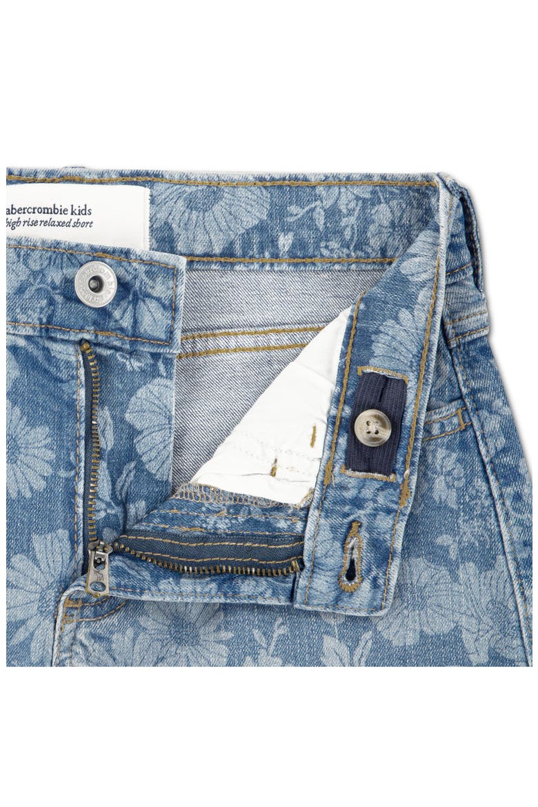 Kids' Relaxed Floral Denim Shorts, Alternate, color, FLORAL BLUES