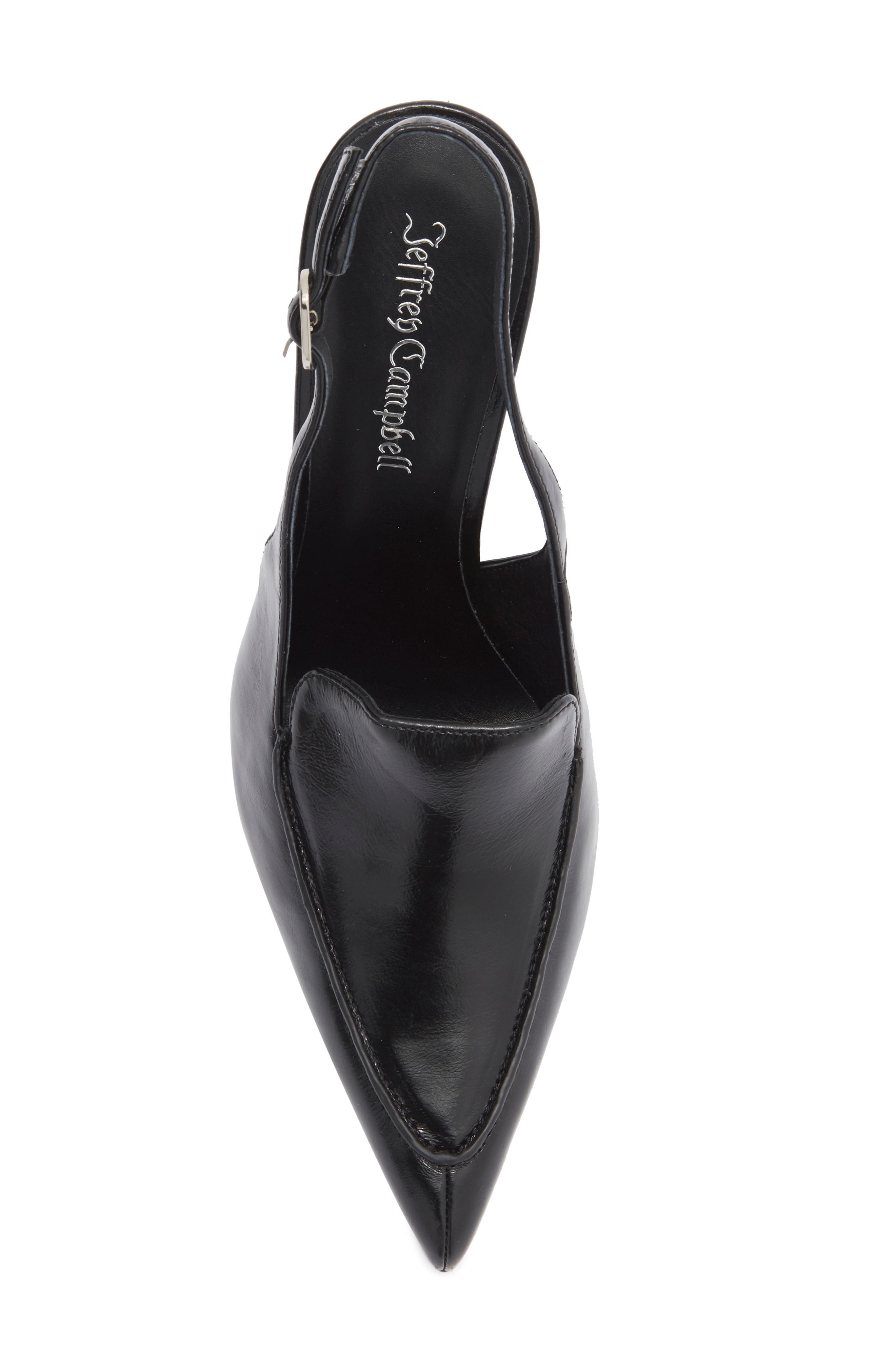 Jeffrey Campbell Acclaimed Pointed Toe Pump, Alternate, color, Black Crinkle