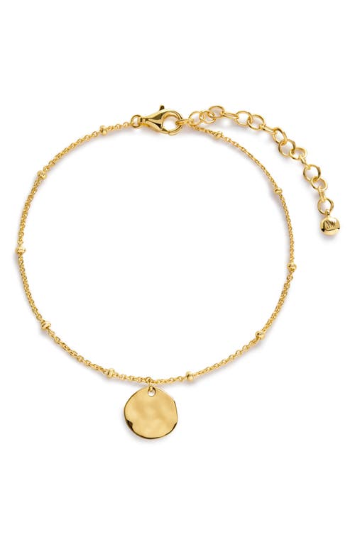 Monica Vinader Gold Siren Muse Disc Chain Bracelet In Gold
