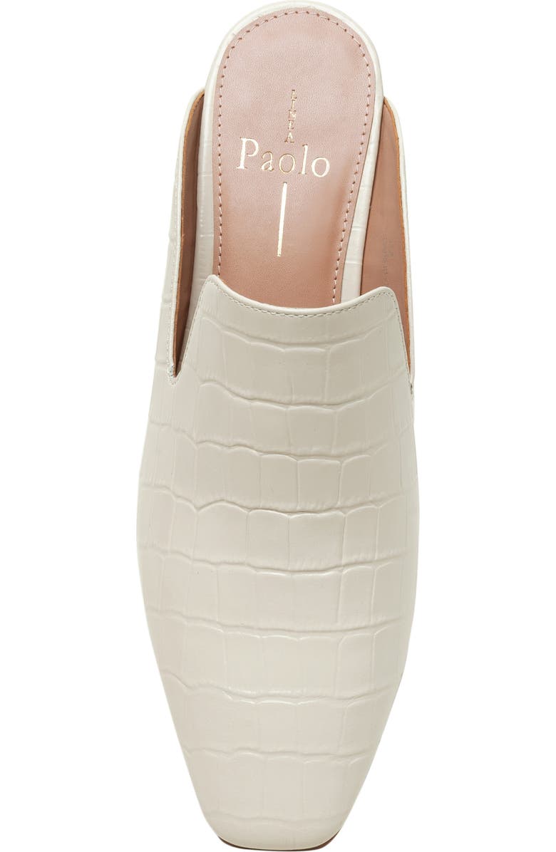 Linea Paolo Giselle Croc Embossed Mule, Alternate, color, Ivory