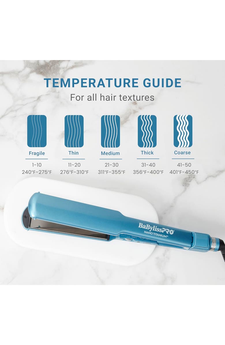 BaBylissPRO Nano Titanium 1½" Ultra-Thin Flat Iron, Alternate, color, Blue
