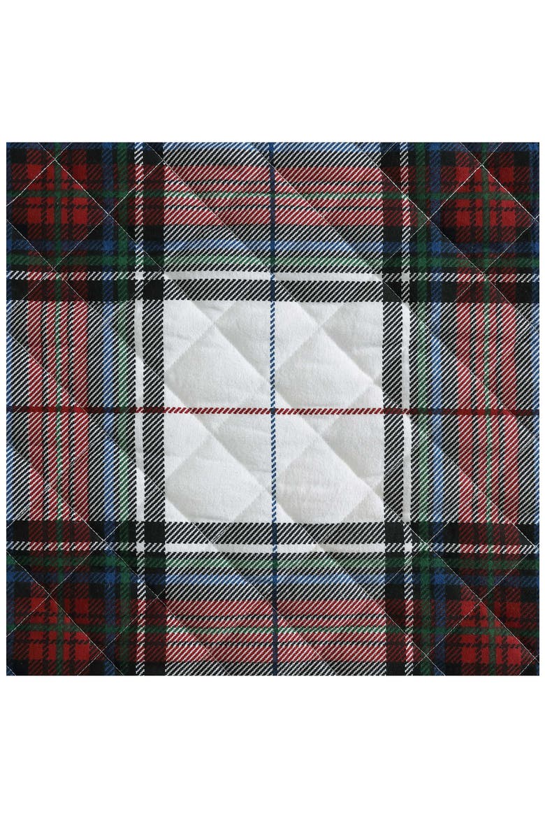 Holiday Plaid Cotton Flannel Twin Quilt Set, Alternate, color, RED