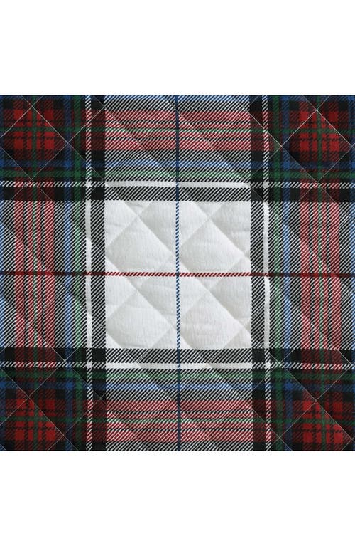 Eddie Bauer Holiday Plaid Cotton Flannel King Quilt Set In Red