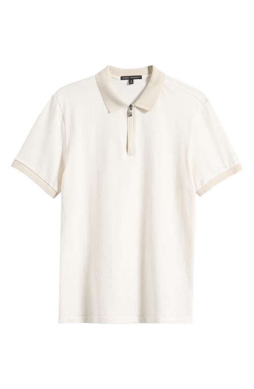 Robert Barakett Whistler Half Zip Polo In White
