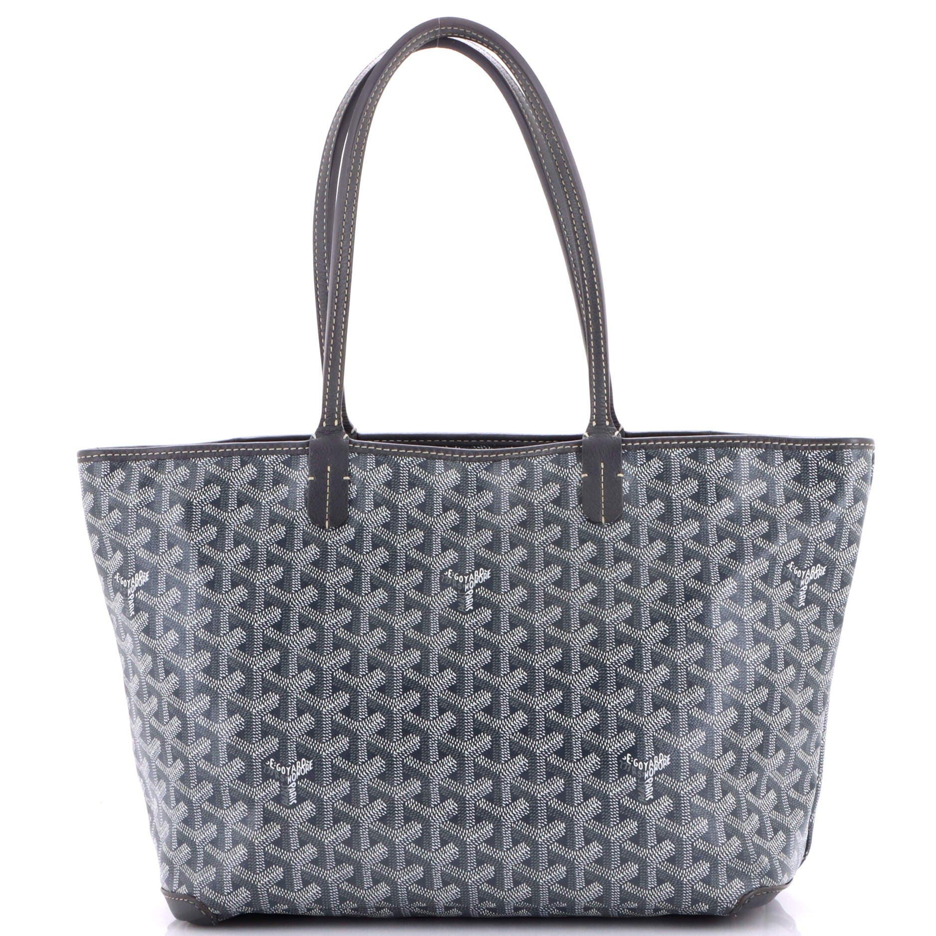 Pre-Owned Goyard Artois Tote Coated Canvas PM, Main, color, Gray