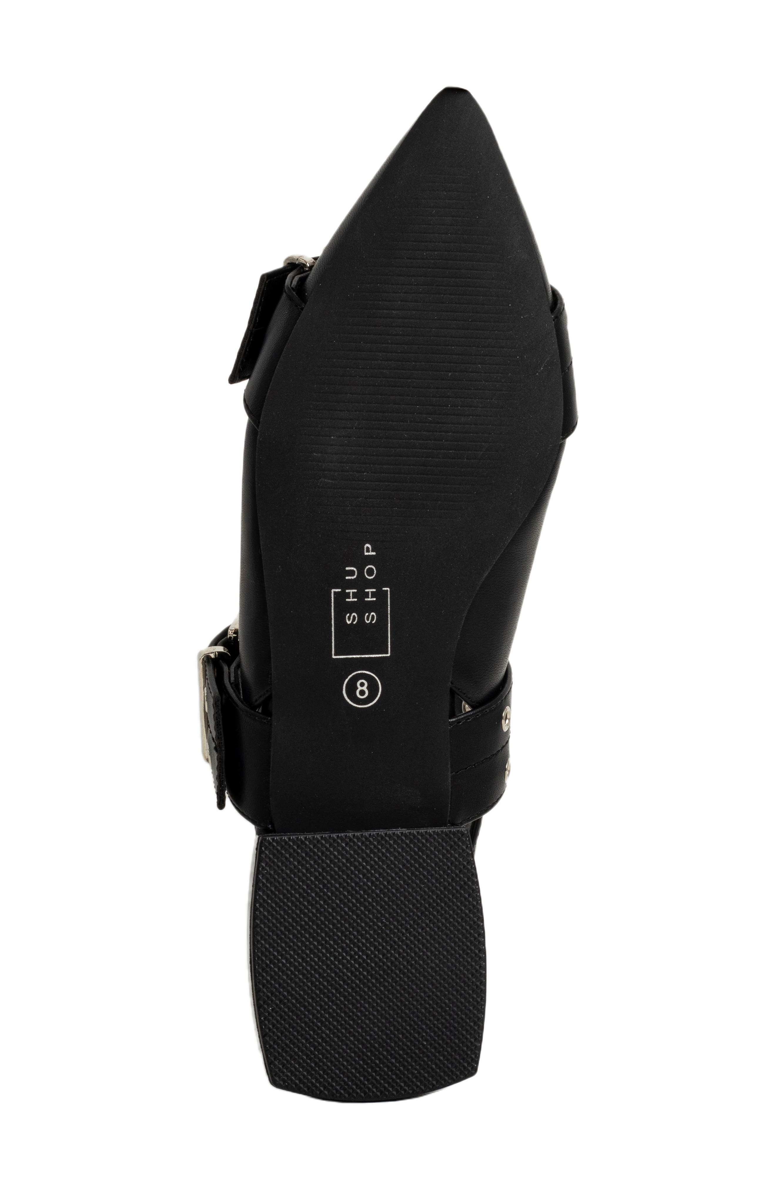 SHUSHOP Angela Slingback Pointed Toe Pump, Alternate, color, Black