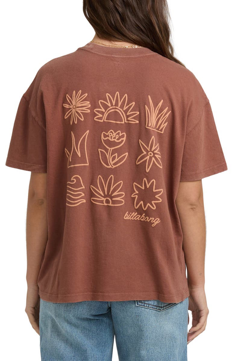 Billabong Fresh Glance Cotton Graphic T-Shirt, Alternate, color, Cowhide