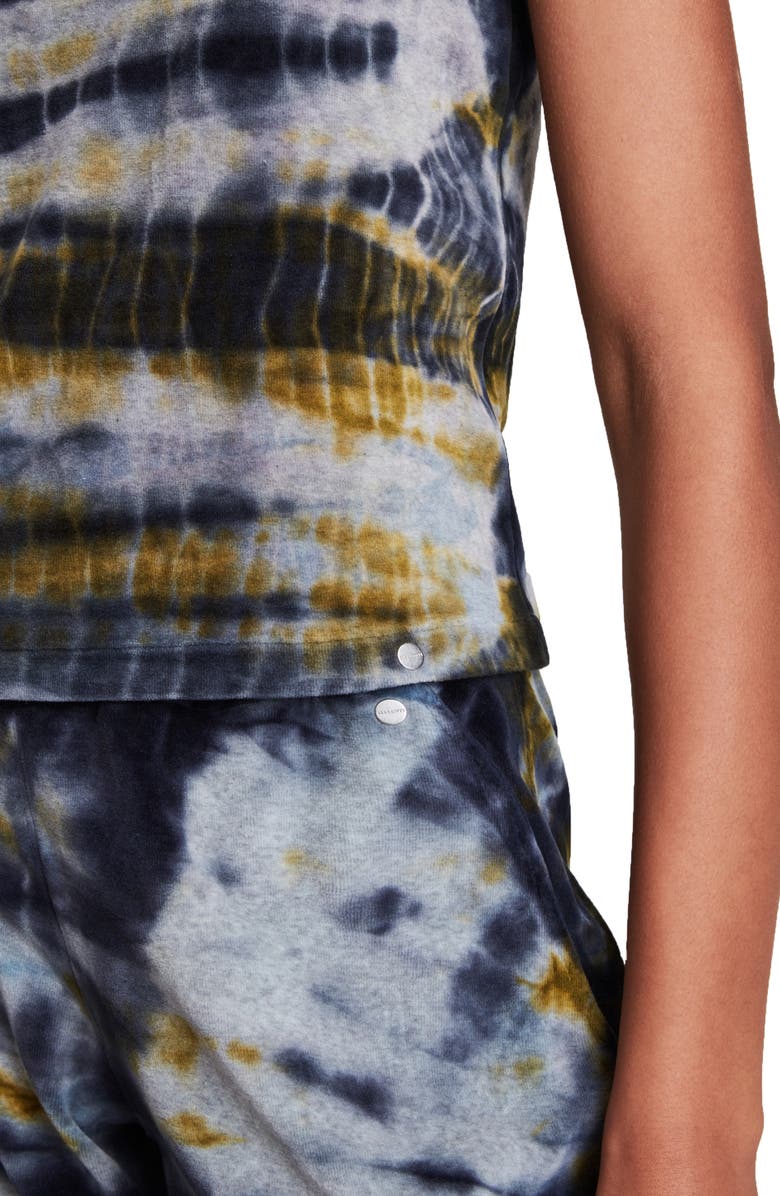 AllSaints Imogen Velvet Tie Dye Tank, Alternate, color, 