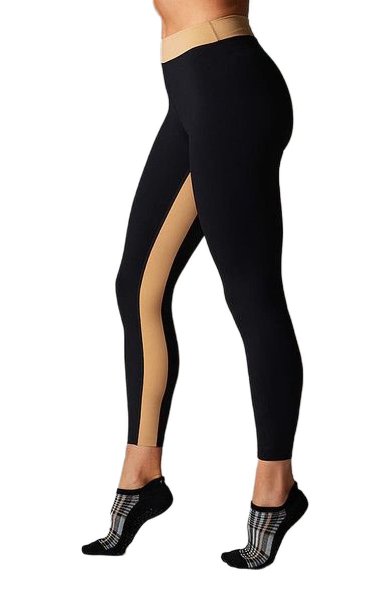 Tavi Mid Rise 7/8 Legging, Alternate, color, Ebony/Camel