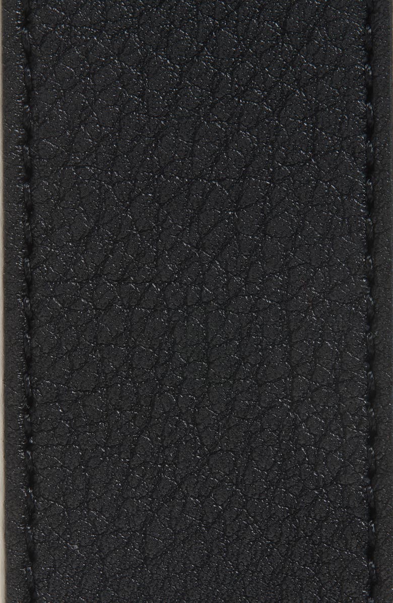 Valentino Garavani VLOGO Buckle Leather Belt, Alternate, color, Black