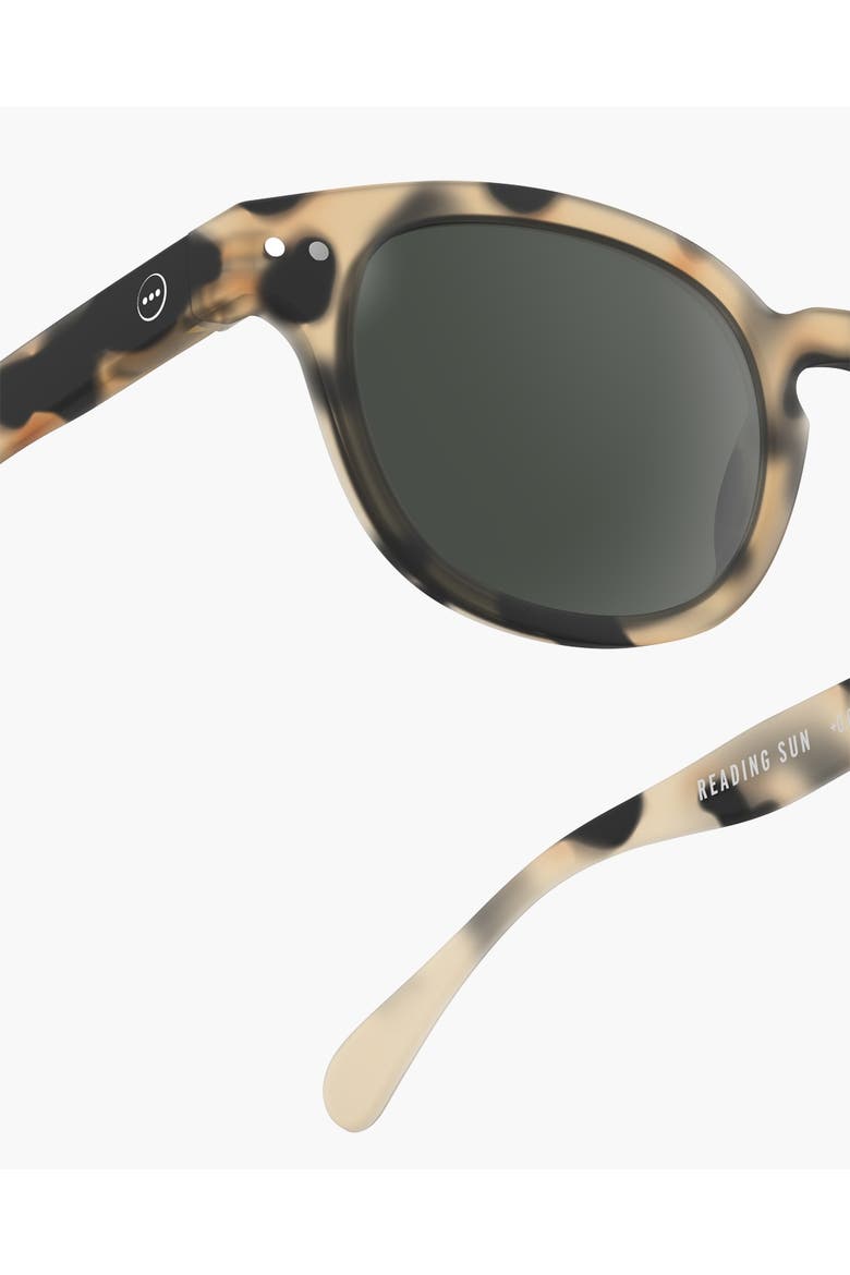 #C 49mm Square Reading Sunglasses, Alternate, color, Light Tortoise