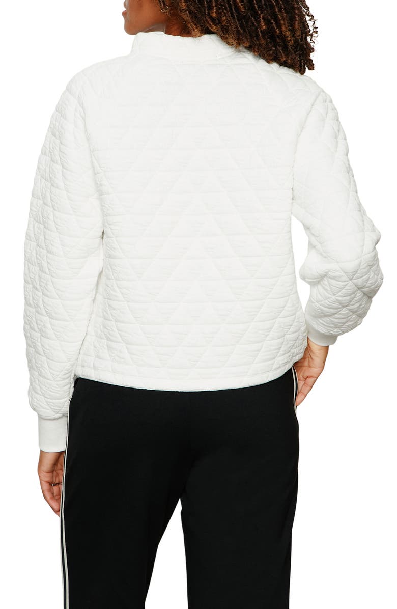 Sanctuary Quilted Sweatshirt, Alternate, color, Chalk White