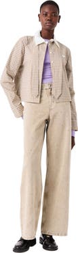 maje Short rhinestone checked shirt