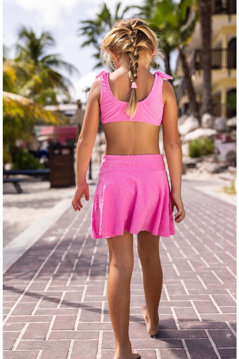 Kids' Bubblegum Bloom Terry Cover-Up Skirt, Alternate, color, PINK