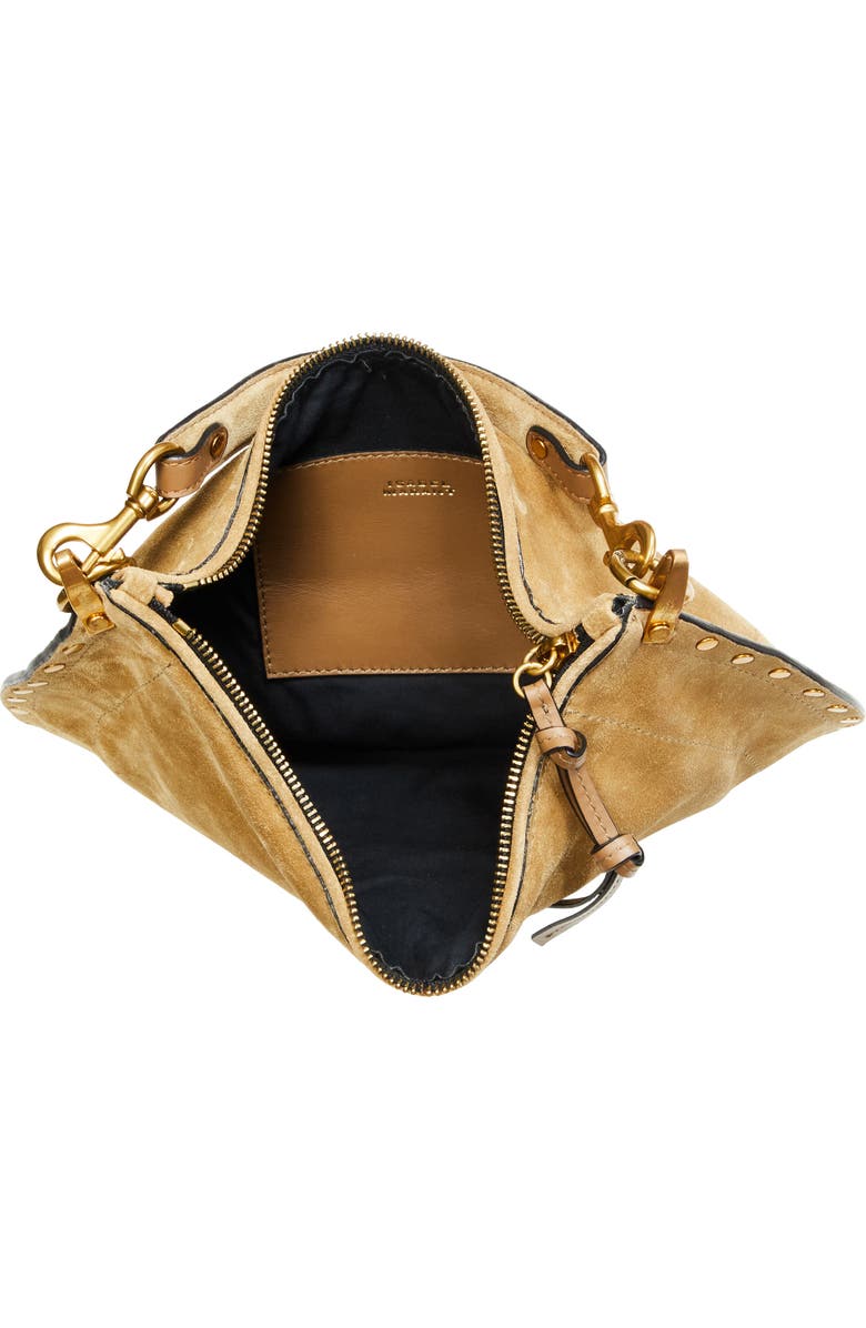 Isabel Marant Oskan Soft Zipped Shoulder Bag, Alternate, color, Taupe