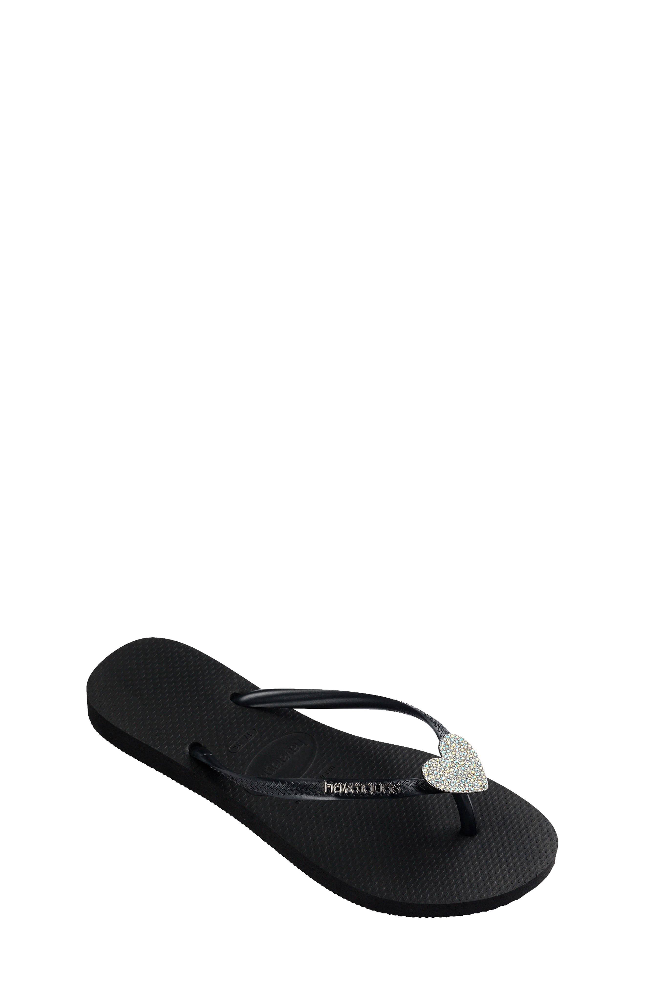 Havaianas Kids' Slim Crystal Charm Flip Flop, Main, color, 