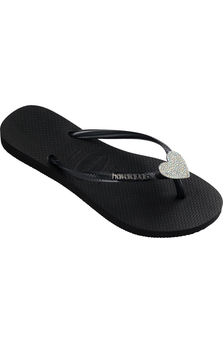 Havaianas Kids' Slim Crystal Charm Flip Flop, Main, color,