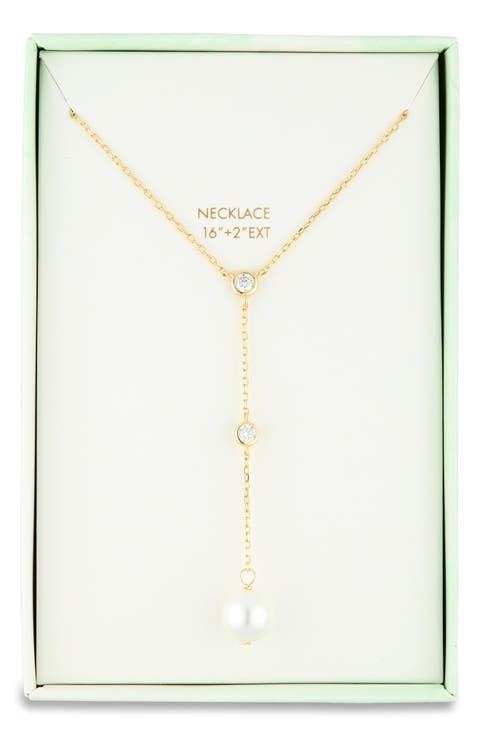 Freshwater Pearl Figaro Lariat Necklace
