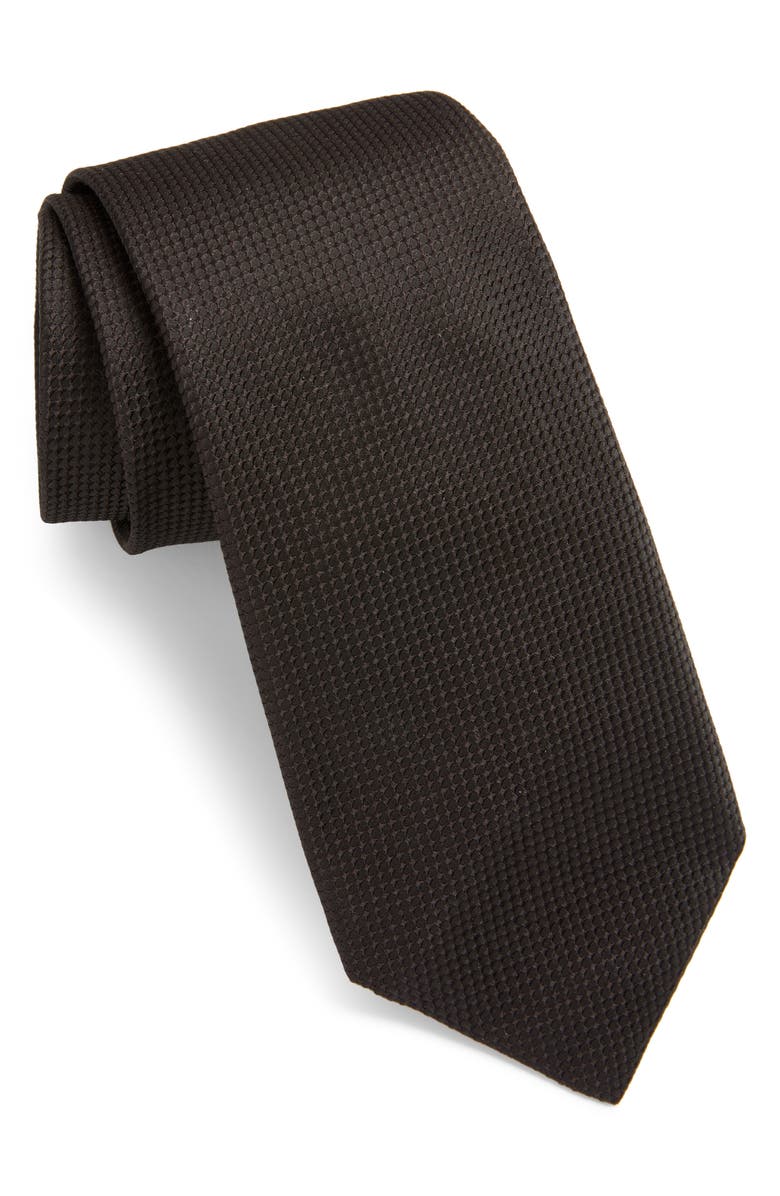 BOSS Solid Silk Tie, Main, color, 
