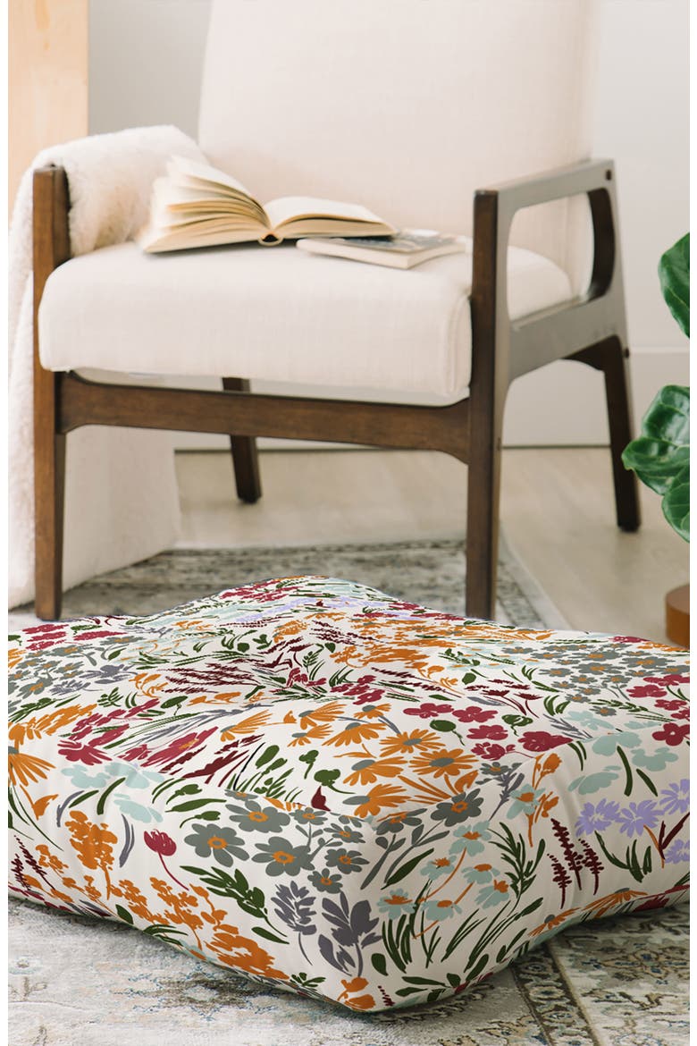 Marta Barragan Camarasa Spring Floor Pillow, Alternate, color, MULTI