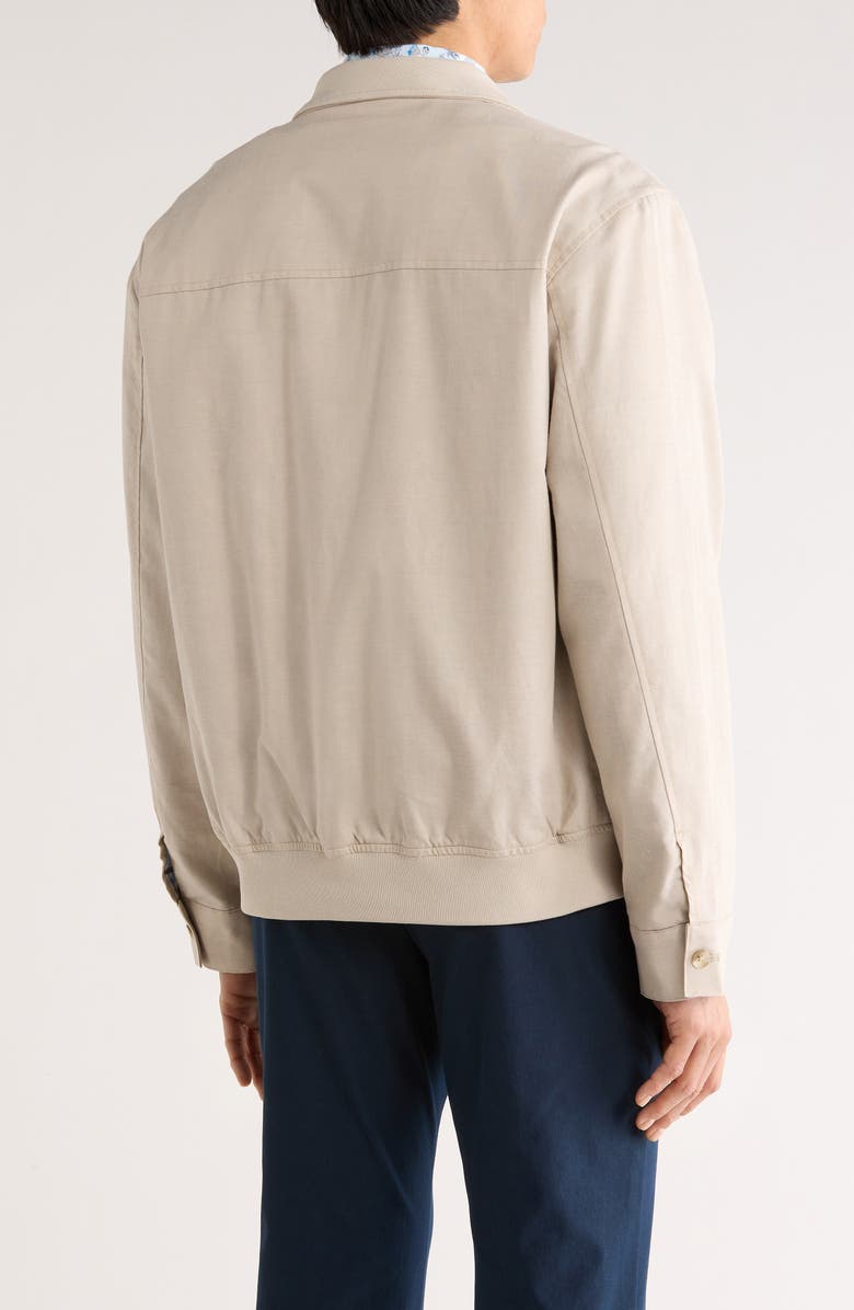 14th & Union Harrington Stretch Cotton & Linen Jacket, Alternate, color, Grey Moonbeam