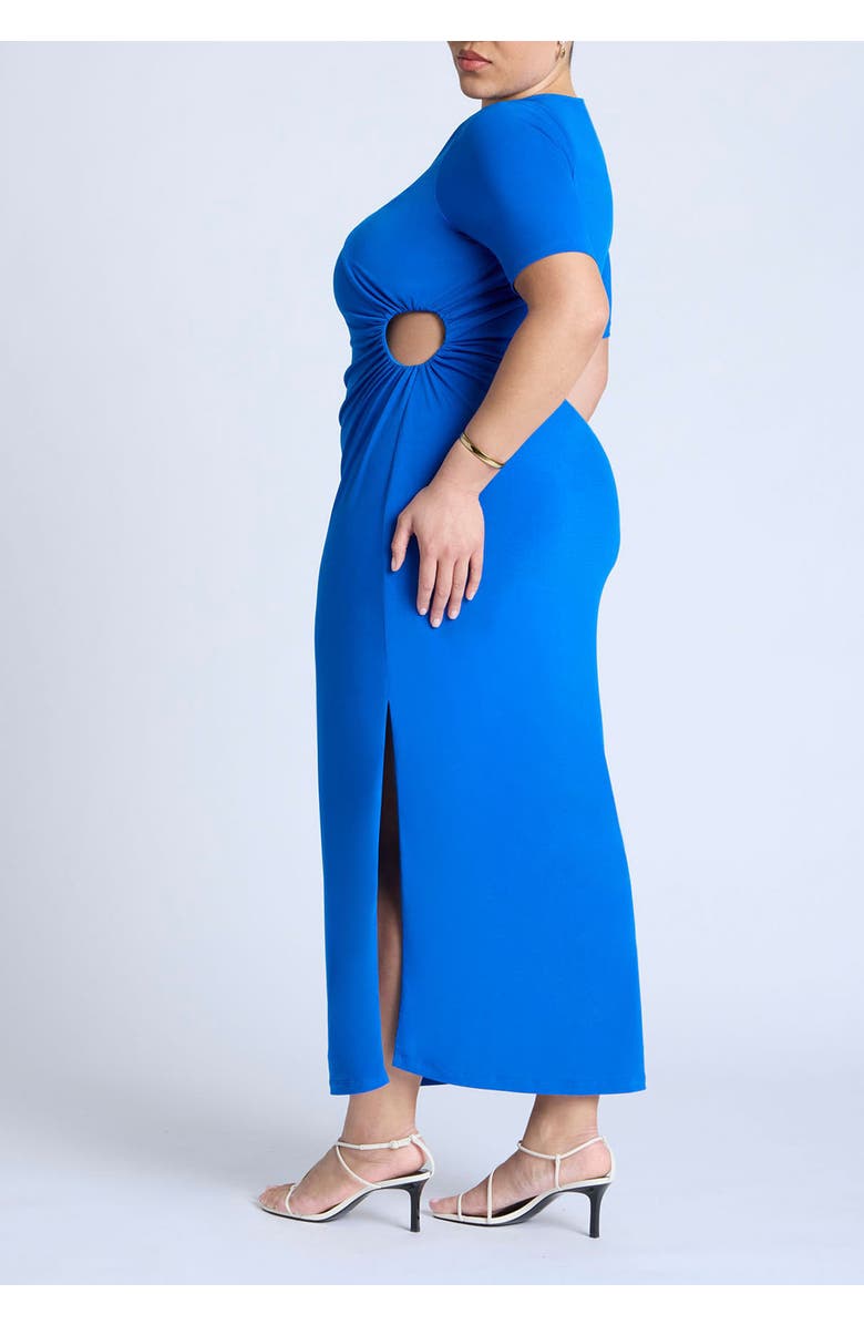 ELOQUII Cutout Detail Knit Maxi Dress, Alternate, color, 