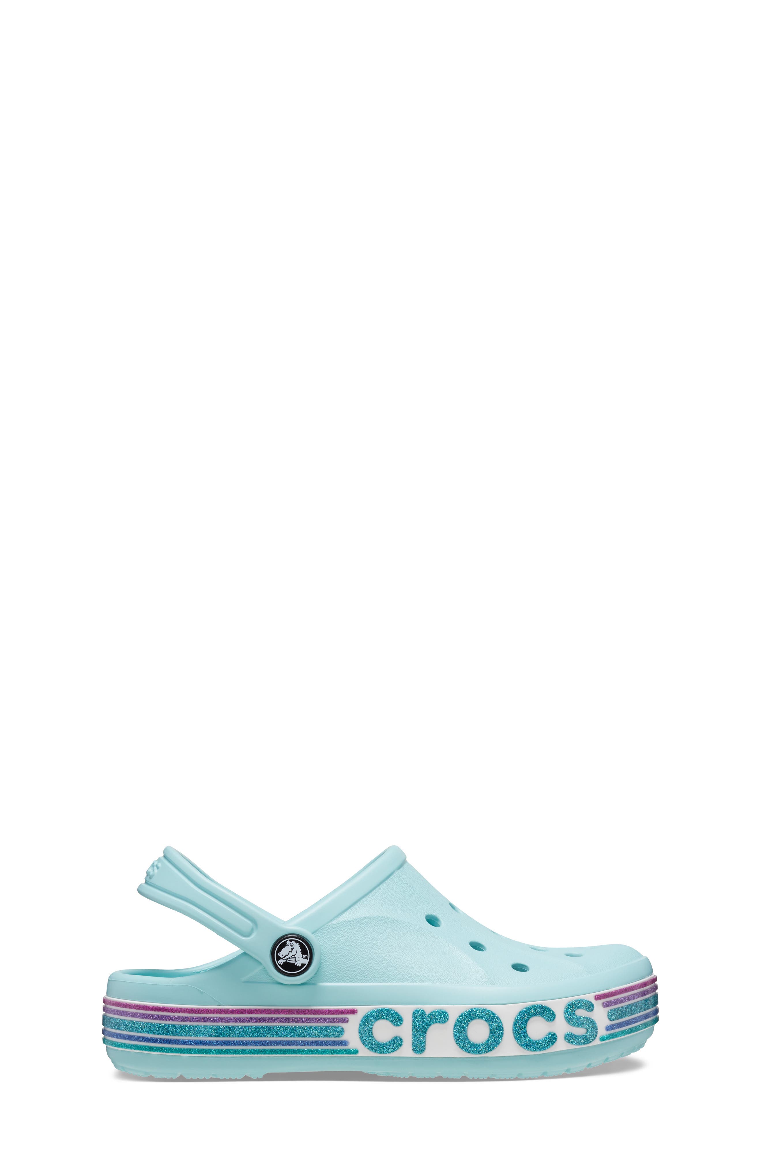 CROCS Kids' Bayaband Rainbow Glitter Clog, Alternate, color, 
