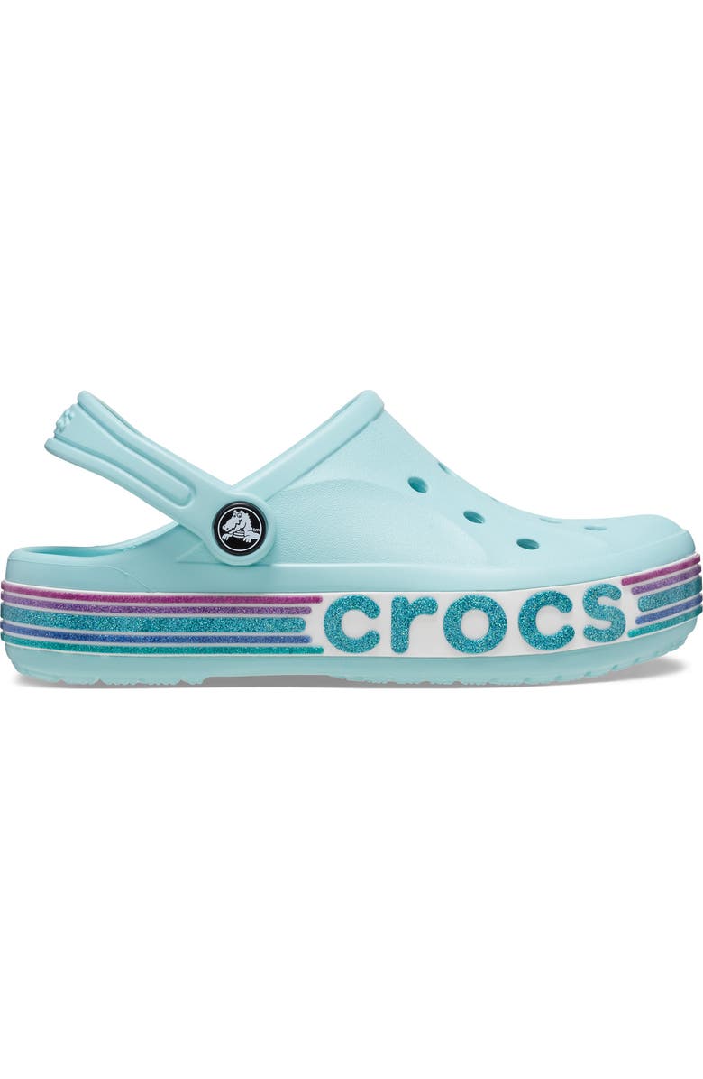 CROCS Kids' Bayaband Rainbow Glitter Clog, Alternate, color,