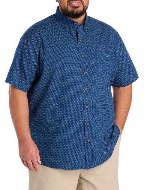 Big & Tall Easy-Care Micro Print Sport Shirt V2