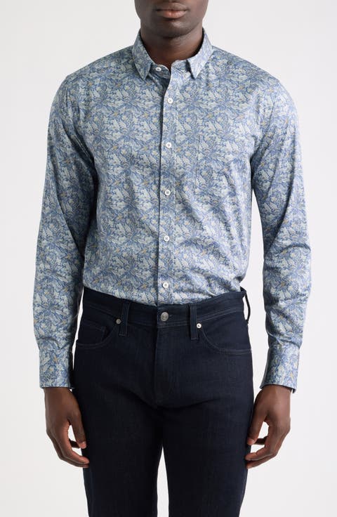Logan Print Button-Up Shirt