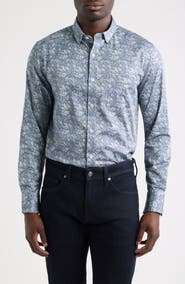 Johnston & Murphy Logan Print Button-Up Shirt