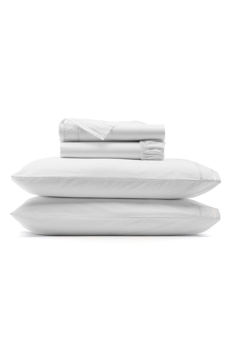 Boll & Branch Signature Ladder Stitch Organic Cotton Sheet Set, Main, color, White/ White