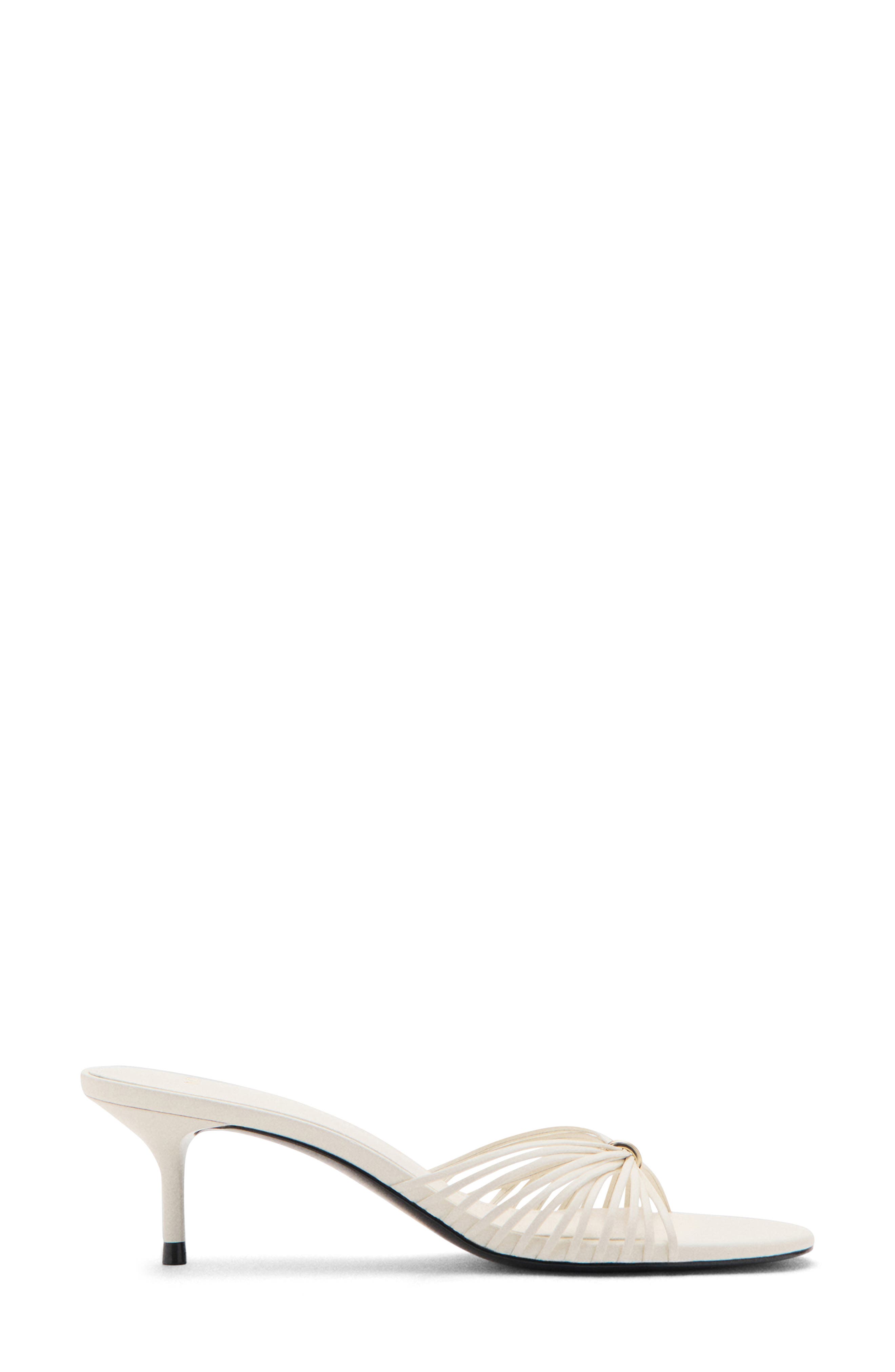 MANGO Kitten Heel Slide Sandal, Alternate, color, White