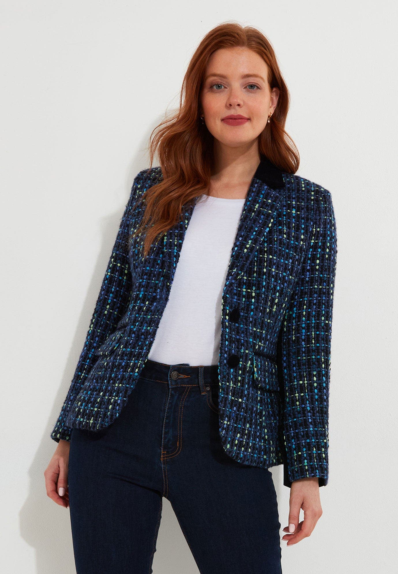 selected NAVY TWEED