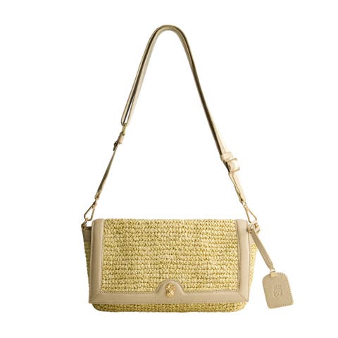 Soft Straw Long Flap Crossbody
