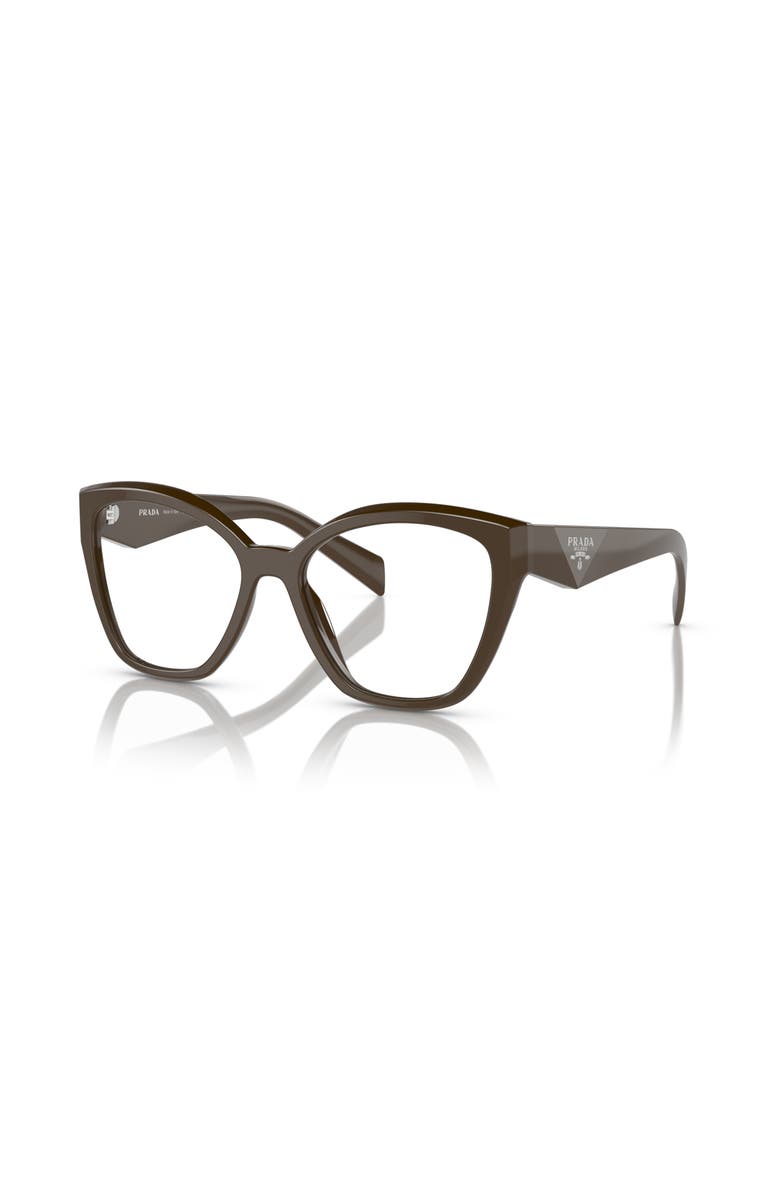 Prada 52mm Irregular optical glasses, Main, color, Brown