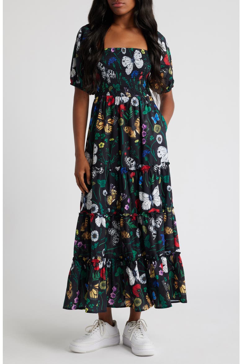 Fairy Folklore Smocked Maxi Dress, Main, color, FOLKLORE
