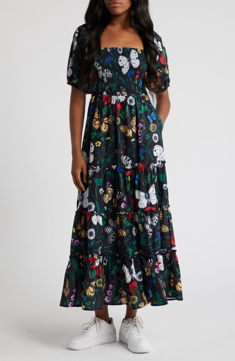 Dressed in Lala Fairy Folklore Smocked Maxi Dress, Main, color, 