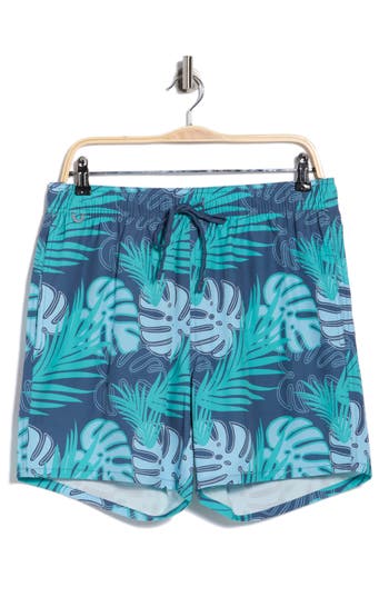 Rainforest Palm Swim Trunks In Blue