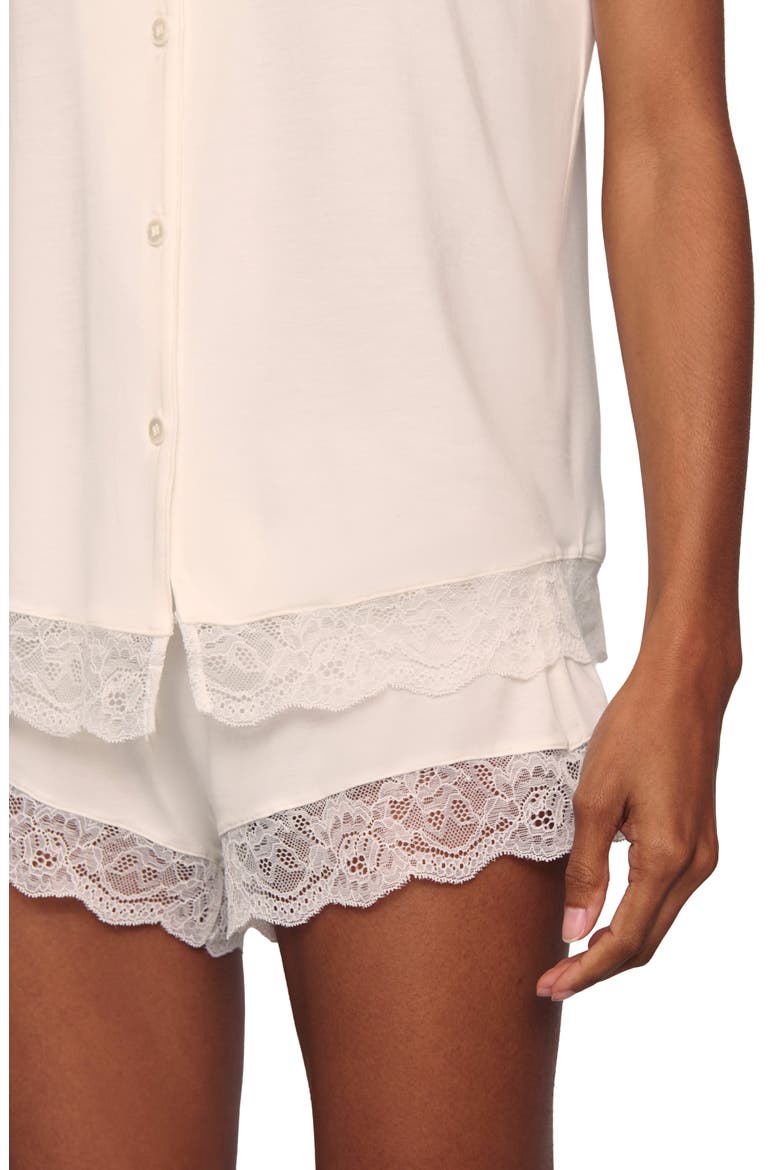 'Malou' Lace Trim Pajamas, Alternate, color, IVORY