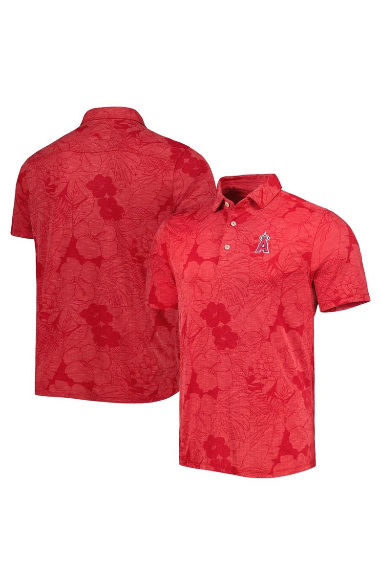Tommy Bahama Men's Tommy Bahama  Red Los Angeles Angels Blooms Polo, Main, color, 