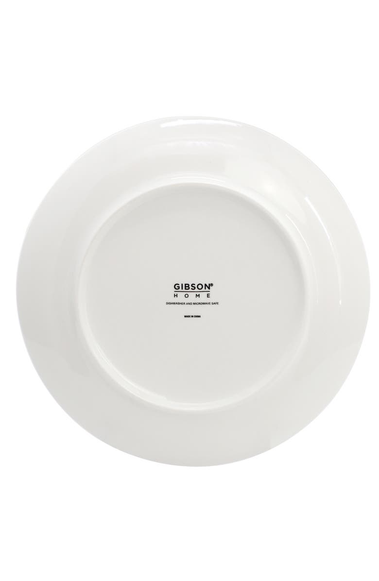 Gibson Home Pacific Waves 12 Piece Round Ceramic Dinnerware Set, Alternate, color, Green