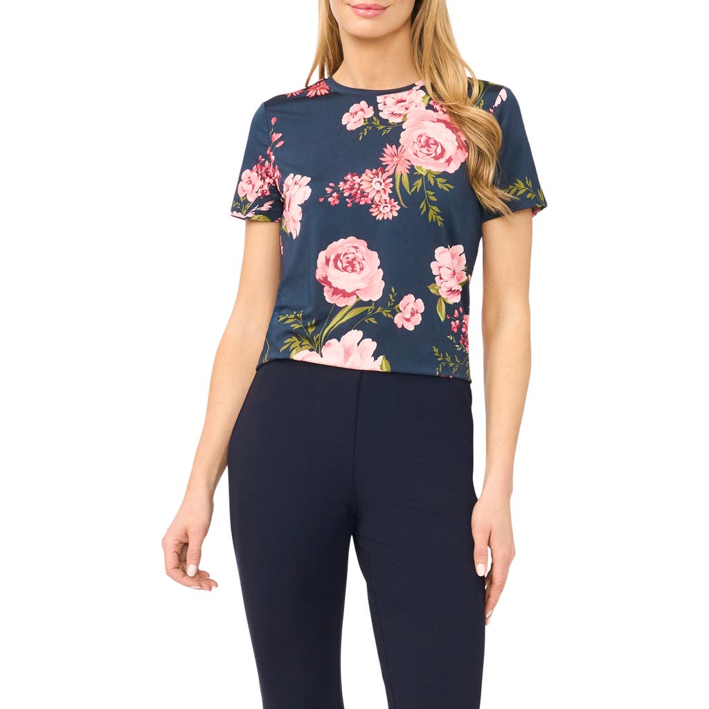 Ted Baker Eva Floral T-shirt In Indigo Night